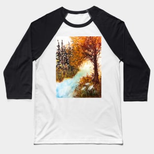 Autumn landscape tree Baseball T-Shirt